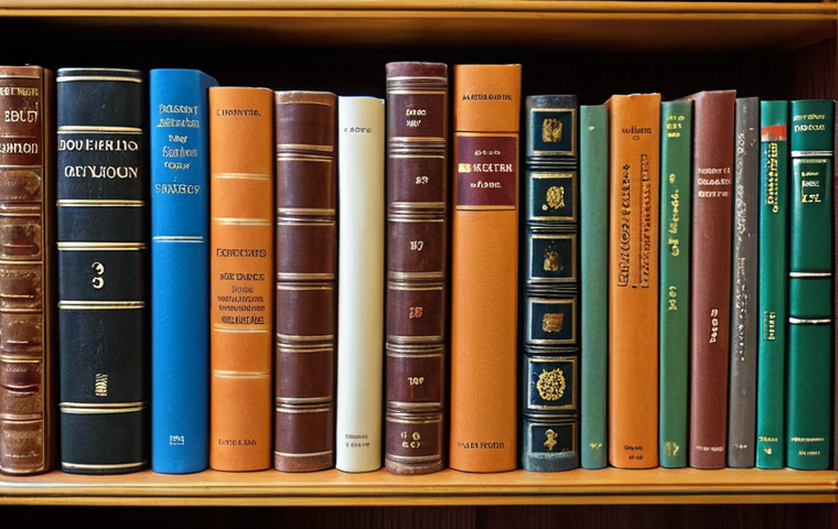 ** A translator's bookshelf filled with various books, including dictionaries, language guides, and specialized translation resources. Consider adding a magnifying glass or a notepad and pen to convey the analytical and meticulous nature of the profession. The bookshelf could have a slightly worn look, suggesting a well-used and loved collection.
**