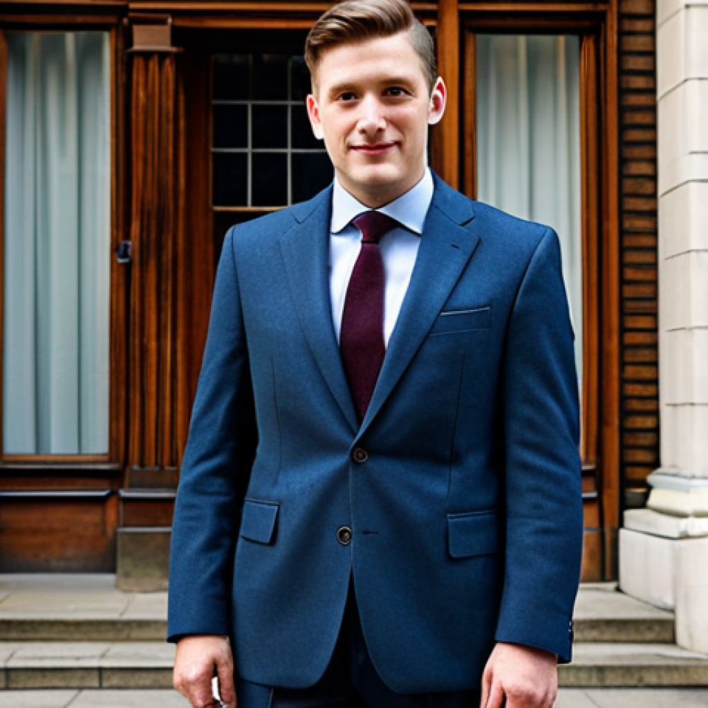 England - Professional Linguist**

"A professional linguist, fully clothed in a tailored business suit, standing confidently in front of the Chartered Institute of Linguists building in London, appropriate attire, safe for work, perfect anatomy, well-formed hands, professional environment, modest dress, high quality."

**