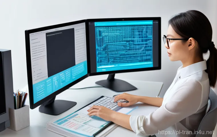 통역사 커리어 발전 방법 - **Prompt 1: Specialization and AI-Enhanced Translation**
A focused, professional translator in h...